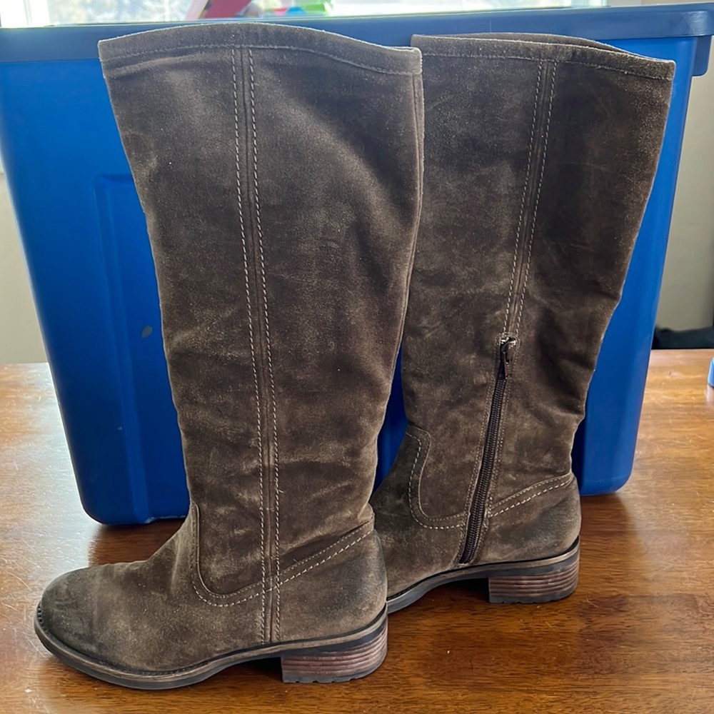 Franco Sarto suede/lather brown boots